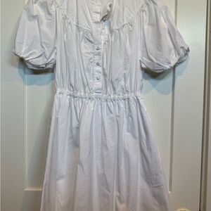 J. Crew Puff Sleeve Cotton Poplin Dress - Size Medium